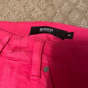 Hot pink, size 25 BRAND NEW w/Tags Hudson Jeans.